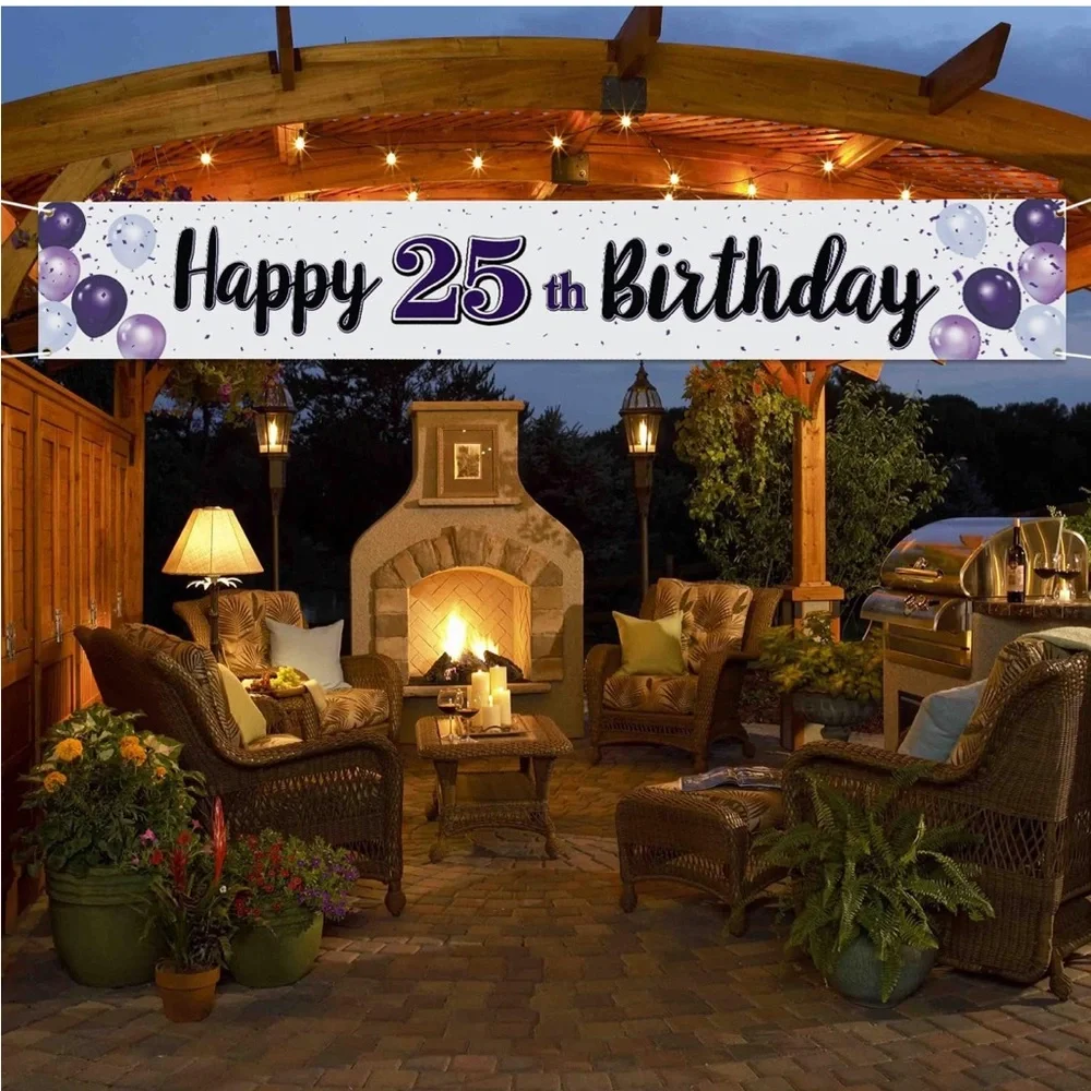 Happy 25th Birthday Banner